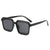 Damen elegante quadratische Sonnenbrille mit robustem Rahmen Brehn