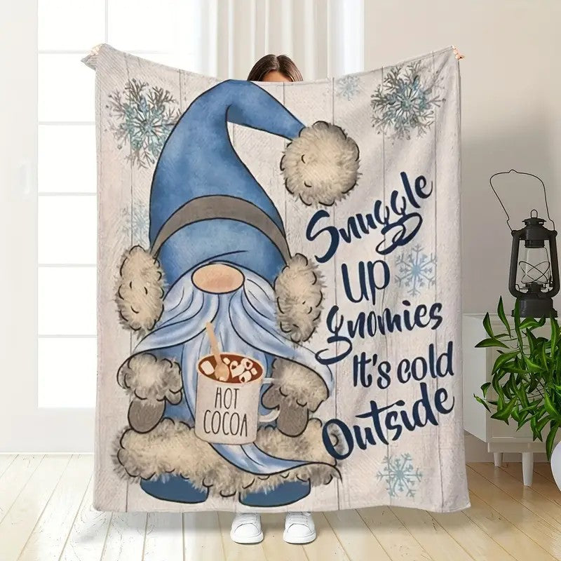 Gemütliche winterliche Fleece-Decke