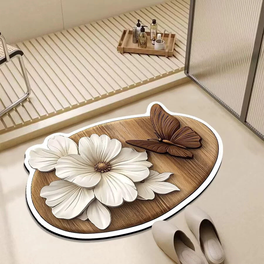 Dekorative florale Design-Badematte