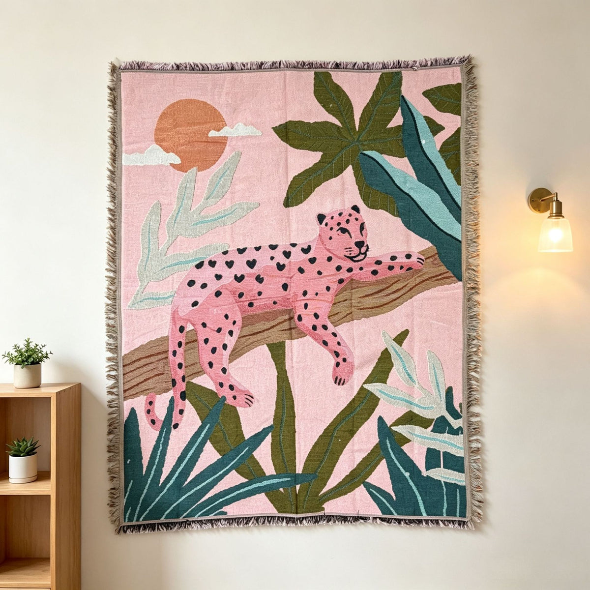 Künstlerische Leopard-Themen Wandteppich Decke