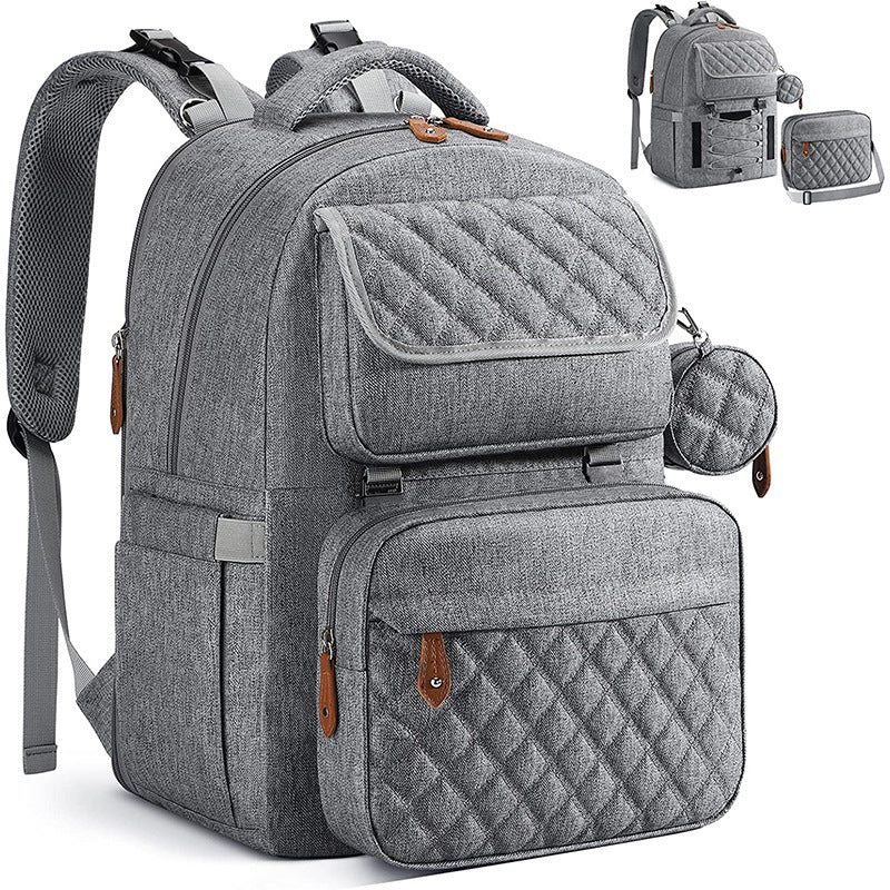 Multifunktionaler gep quilteter Rucksack mit abnehmbarem Organizer Brehn