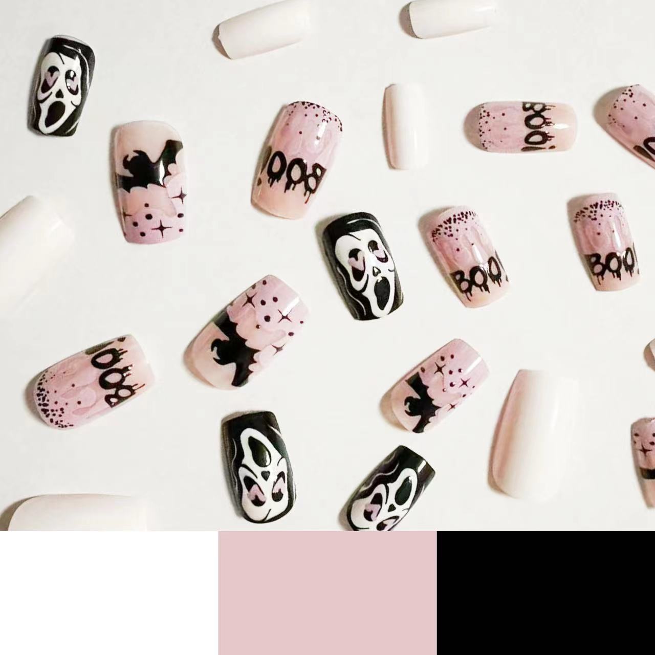 Halloween Kunstnagelset mit kreativen Gruselmotiven Brehn