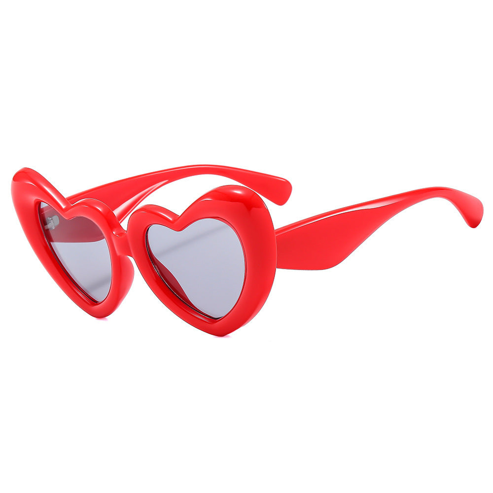 Damen Herzförmige Sonnenbrille mit stylischem Rahmen Brehn