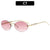 Elegante ovale Rahmen-Sonnenbrille mit dekorativen Perlenakzenten