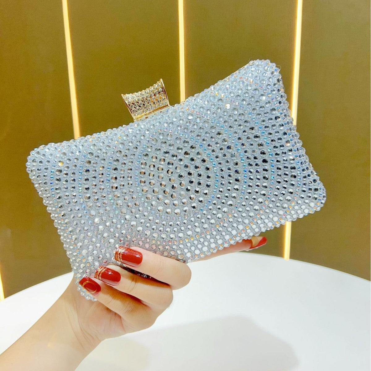 Glitzernde Strass Abend-Clutch