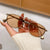 Damen modische Piloten-Sonnenbrille mit elegantem Goldrahmen Brehn