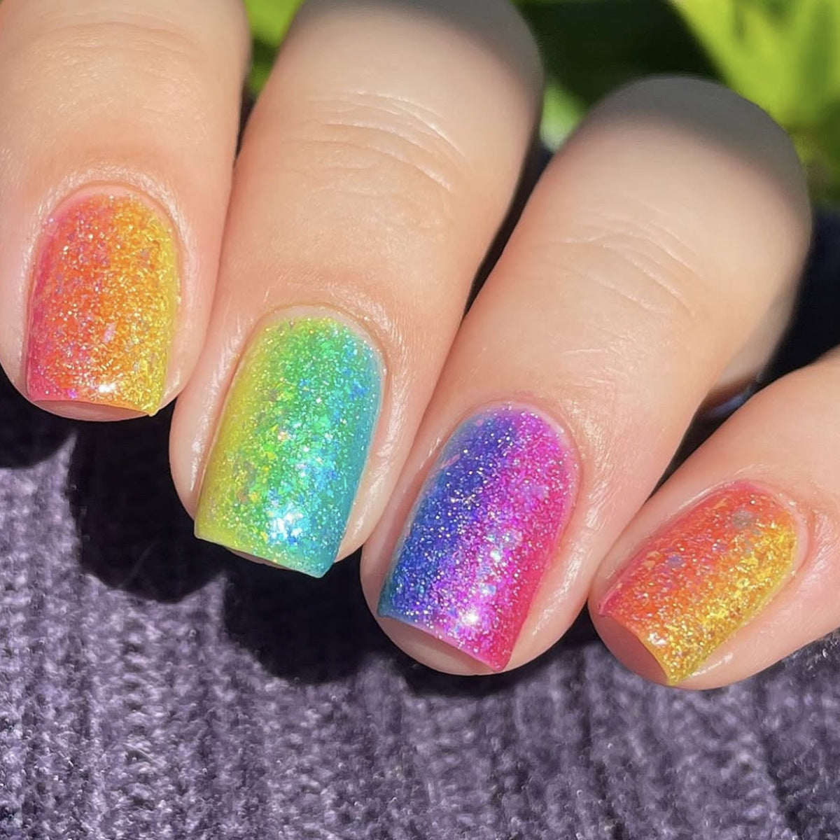 Funkelnder Gradient Glitzer Nagelkunst Erweiterungen Brehn