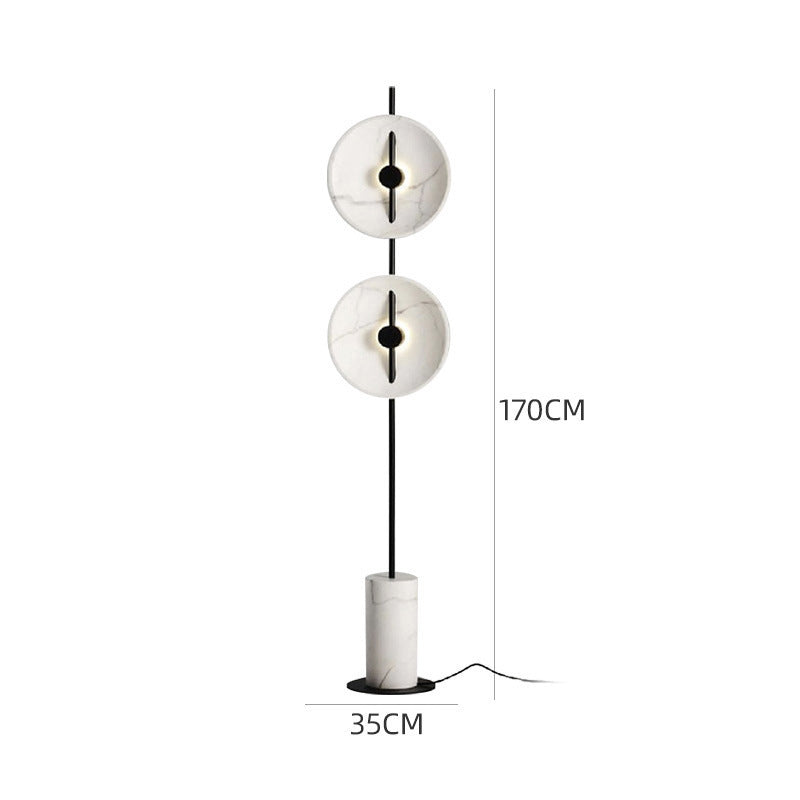 Moderne Doppel-Sphären-Stehlampe