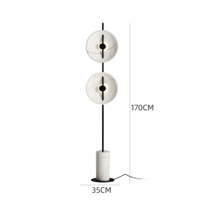 Moderne Doppel-Sphären-Stehlampe