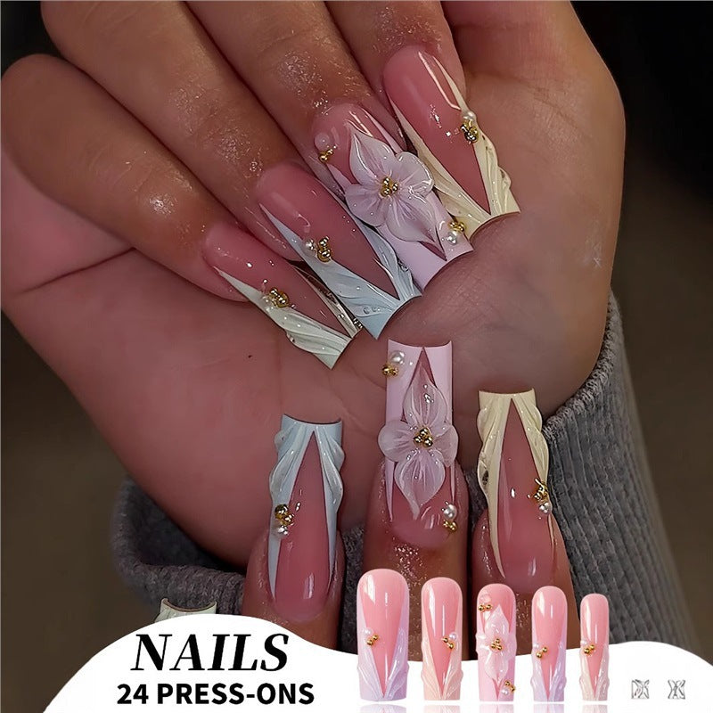 Florale Press-On Nagelverlängerungen Brehn