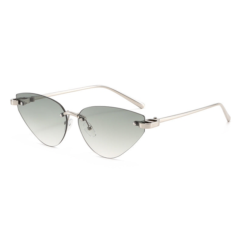 Damen elegante Cat-Eye Sonnenbrille mit ultraleichtem Metallrahmen Brehn