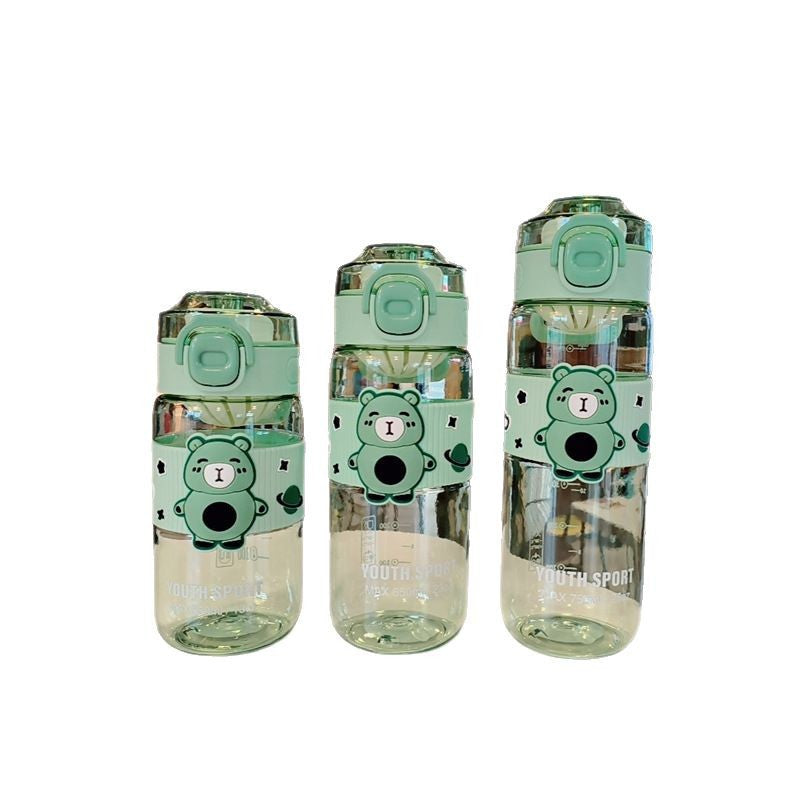 Damen Verspielte Wasserflasche mit Gummihandgriff Brehn