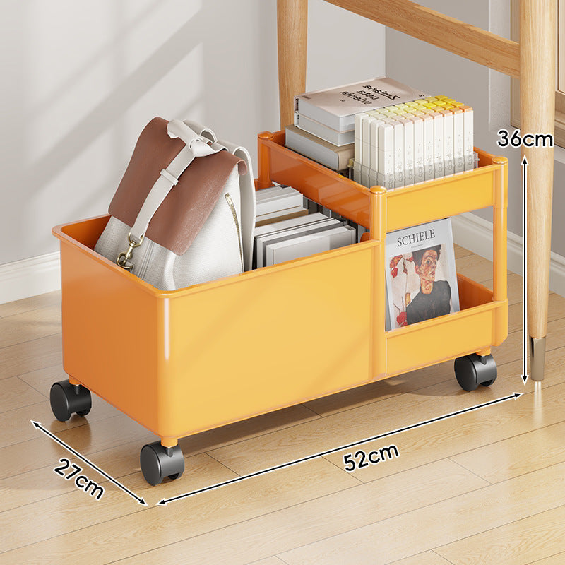 Multi-Ebenen Rollwagen mit tiefem Behälter und stapelbaren Tray-Regalen