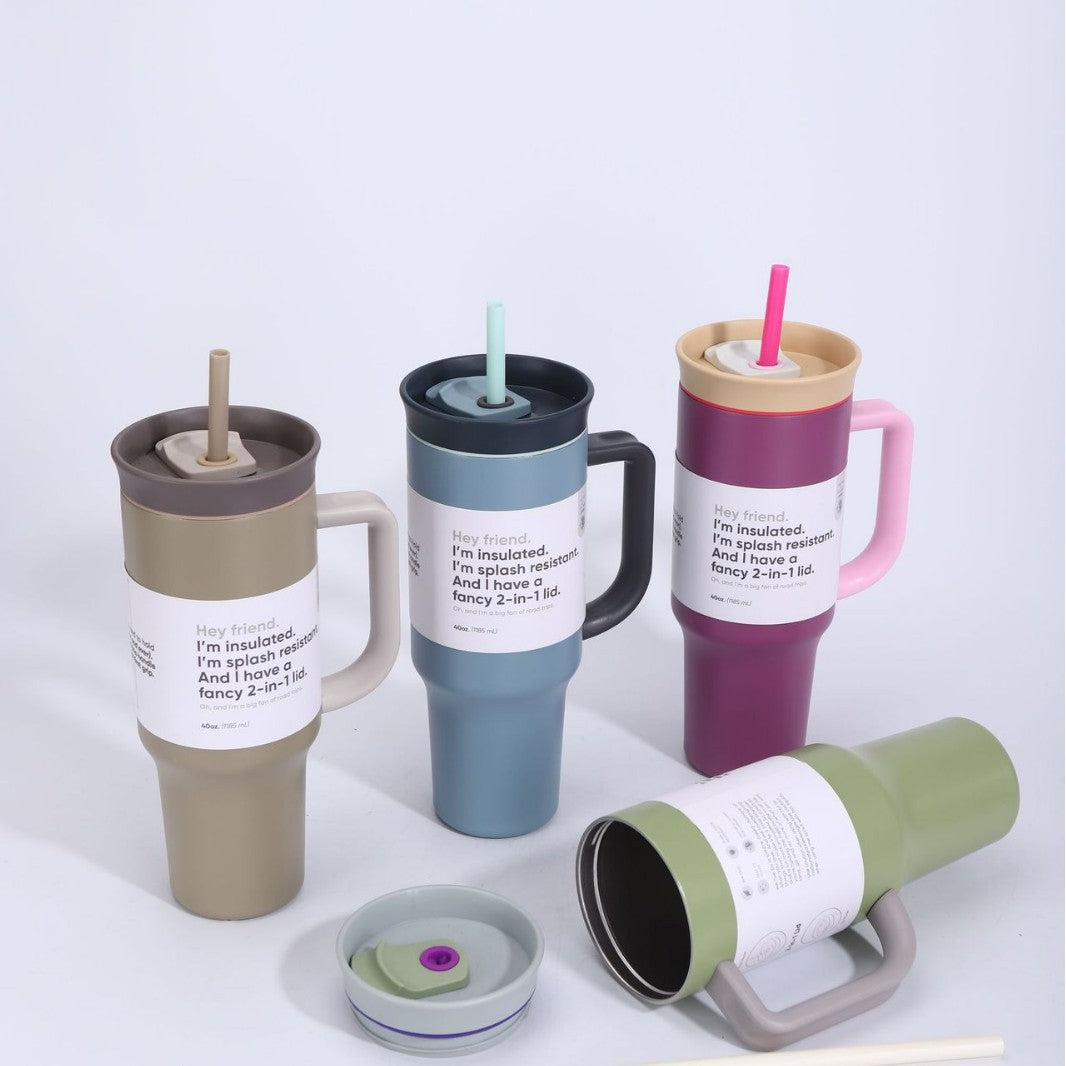 Damen Isolierbecher mit 2-in-1 Deckel Brehn