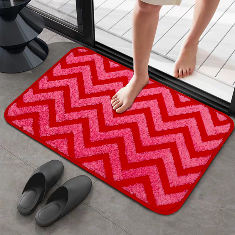 Chevron-Muster Rutschfeste Badematte Brehn