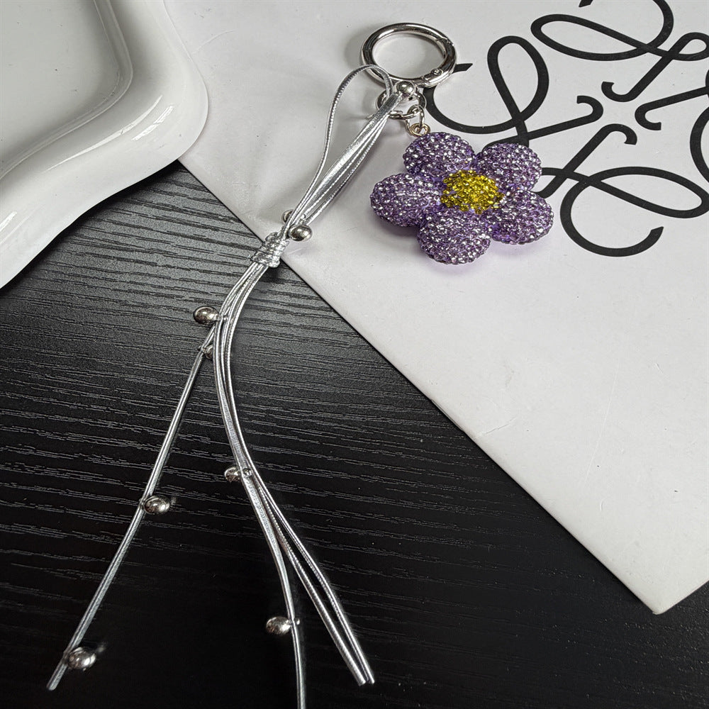 Rhinestone-Blumen-Anhänger Schlüsselanhänger Brehn