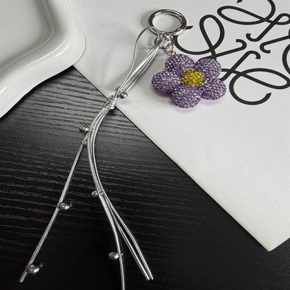 Rhinestone-Blumen-Anhänger Schlüsselanhänger Brehn