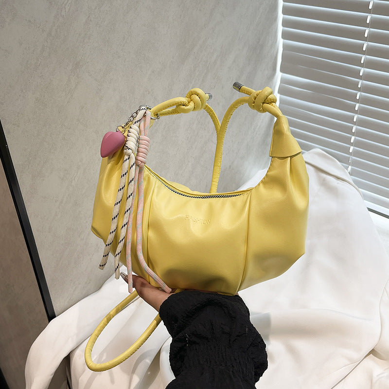 Stylische Leder Hobo-Handtasche Brehn