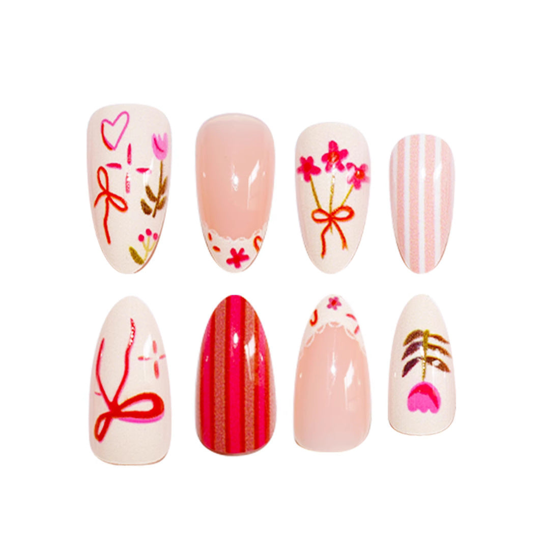 Künstlerisches Floral-Nagelkunst-Set Brehn