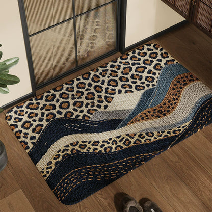 Spaßiger und bunter Patchwork-Teppich Brehn