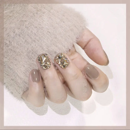 Premium mit Strass verziertes Press-On Nagelset