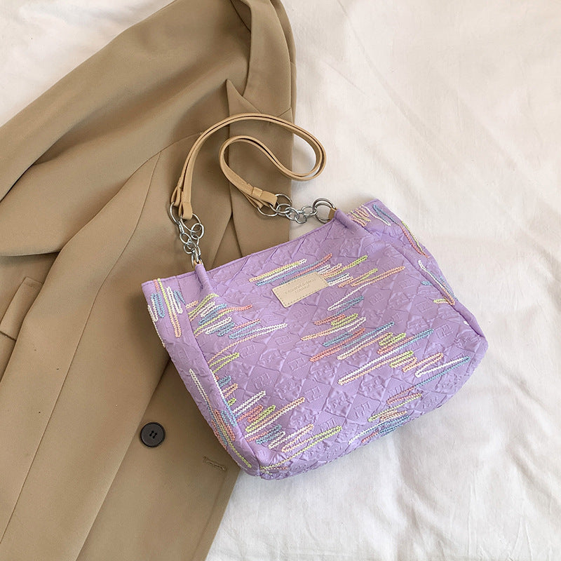 Bunte gestickte Hobo Tasche Brehn