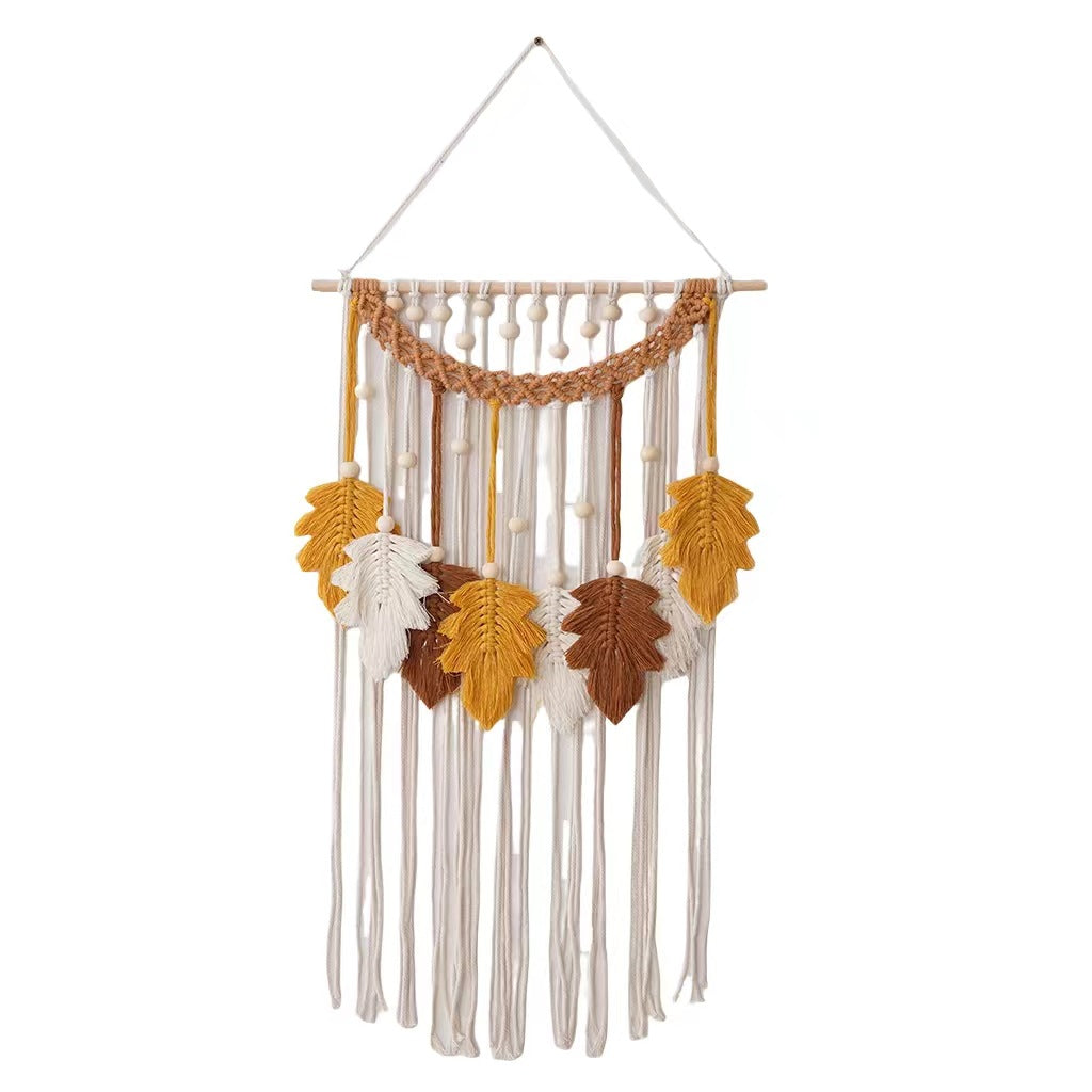 Bohemian Makramé Blatt Wanddekoration Brehn