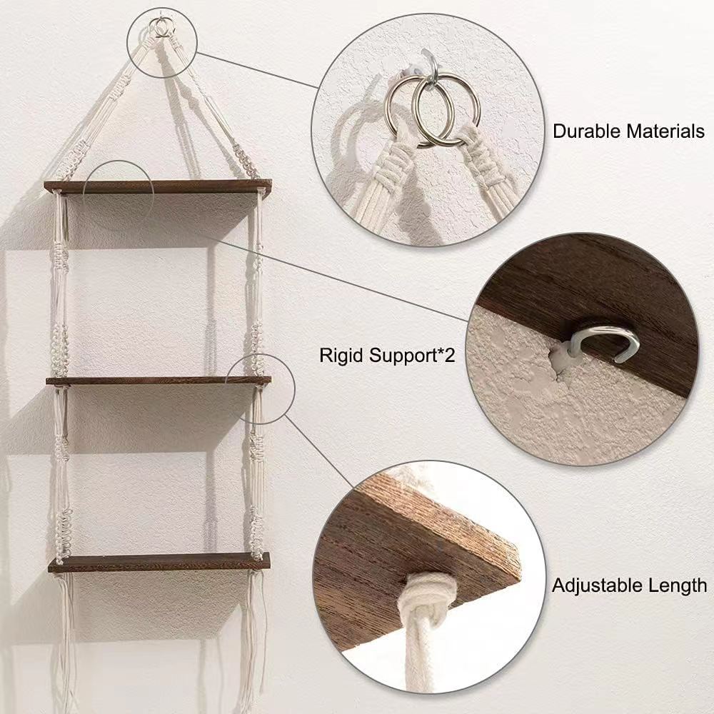 Verstellbares Macramé Hänregal