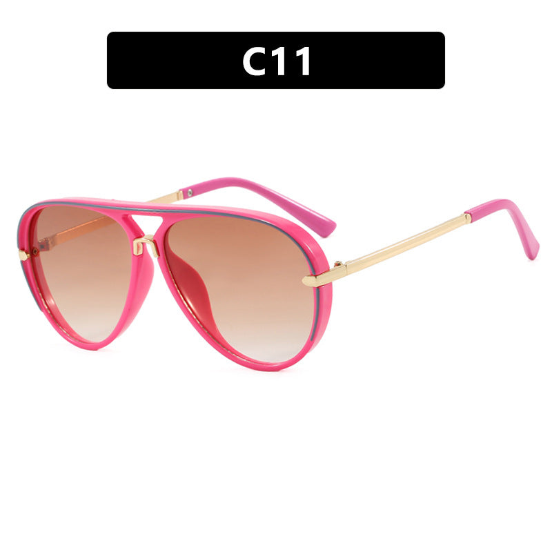 Damen modische Piloten-Sonnenbrille mit eleganten Metallakzenten Brehn