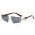 Damen modische Sonnenbrille mit eleganter quadratischer Rahmenkonstruktion und luxuriösen Details Brehn