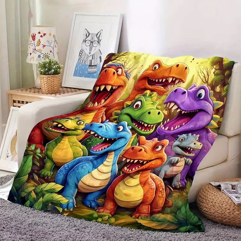 Cartoon Dinosaur Themed Wandteppich