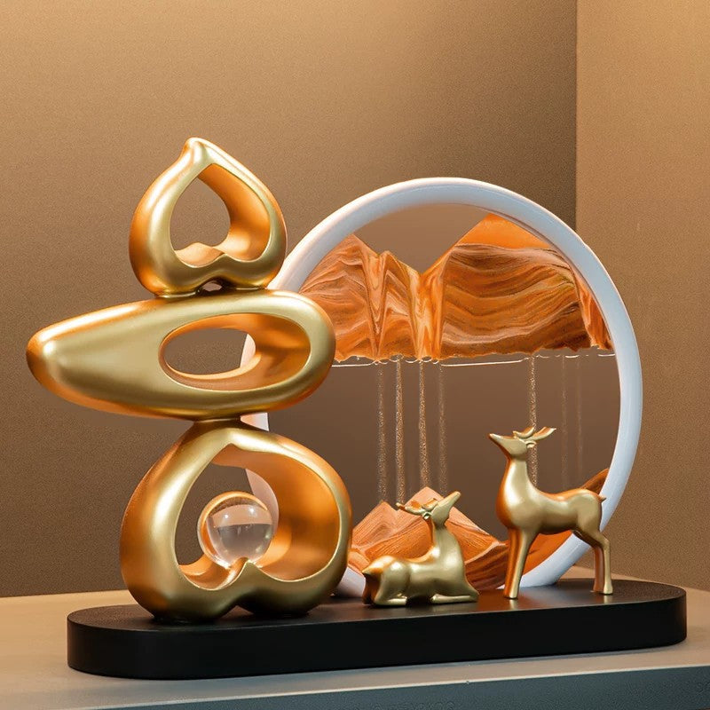 Moderne abstrakte Sandkunstskulptur