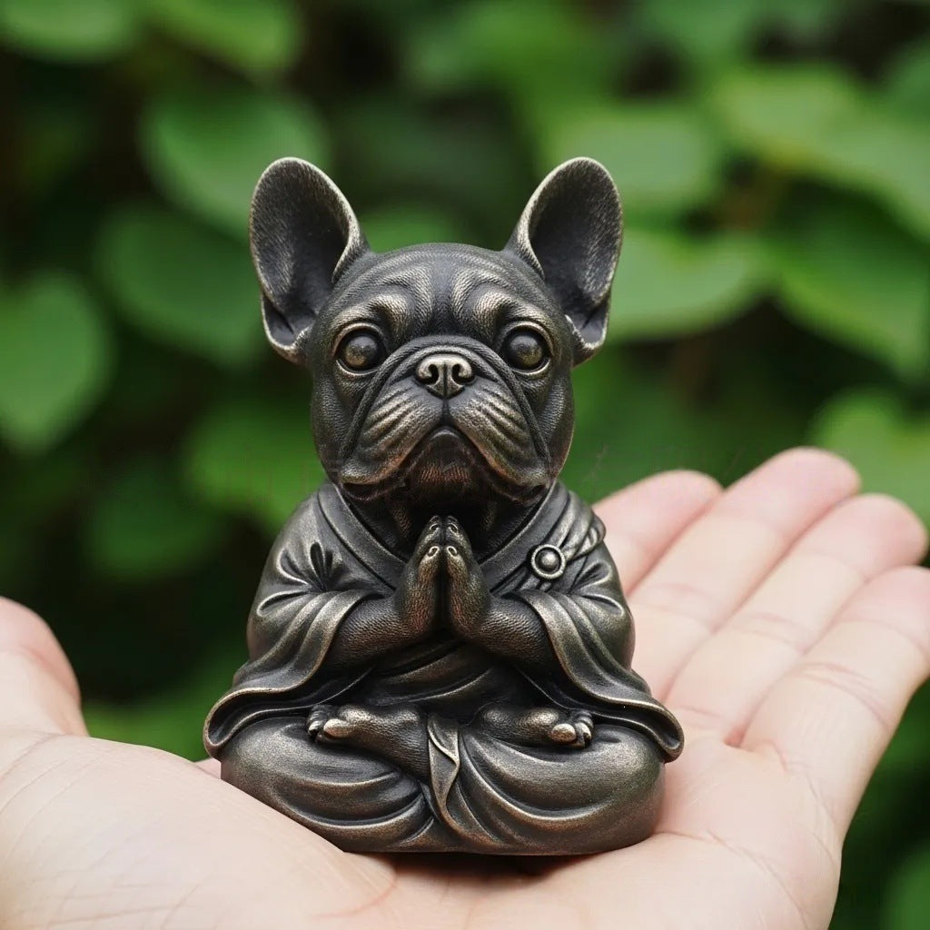 Dekorative meditierende Hundefigur Brehn
