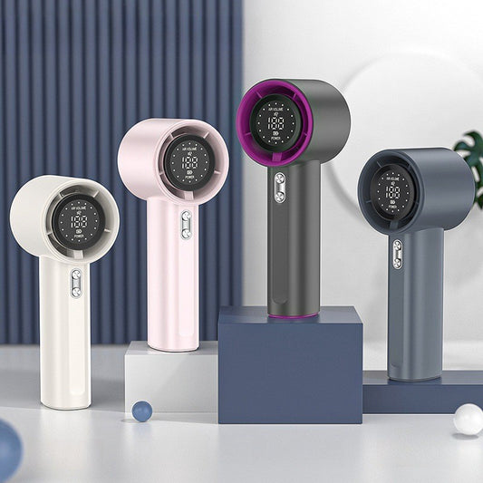 Unisex nan kompakt kabelloser Hochgeschwindigkeits-Digitaldisplay-Haartrockner mit einstellbarer Geschwindigkeit und langlebigem Akku Brehn