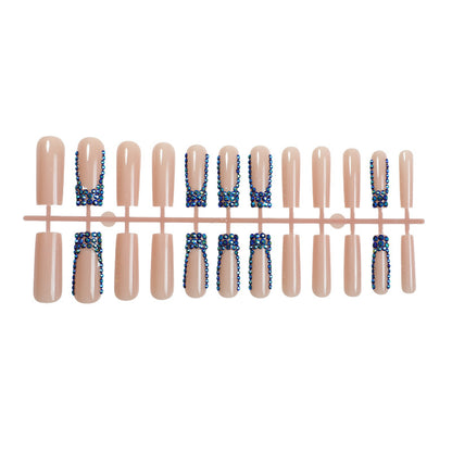 Designer Press-On Nagelset mit Strass-Akzenten Brehn