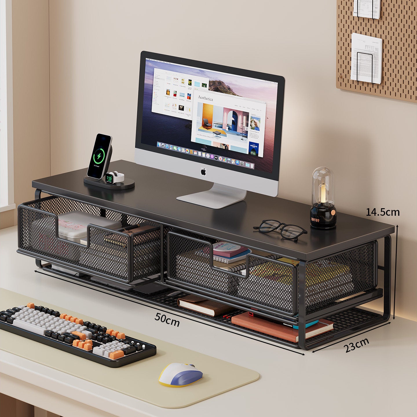 Multi-Funktions-Schreibtisch-Organizer mit Mesh-Speicherboxen Brehn