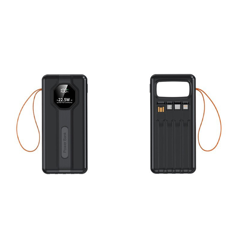 Tragbare Powerbank mit Integrierten Ladekabeln und Intelligenter Schnellladefunktion Brehn