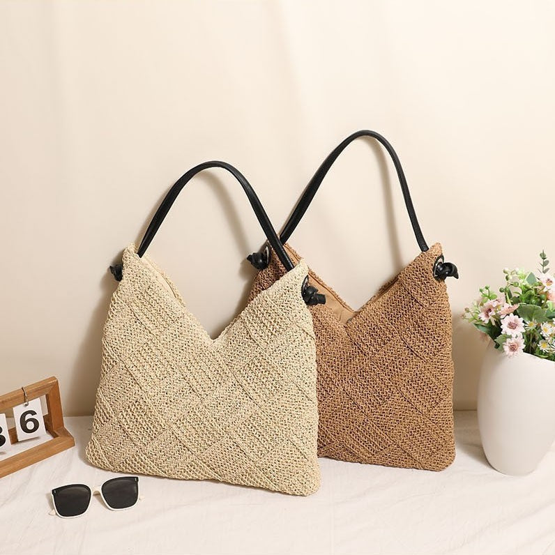 Geflochtene Schultertasche Aus Naturmaterialien Brehn