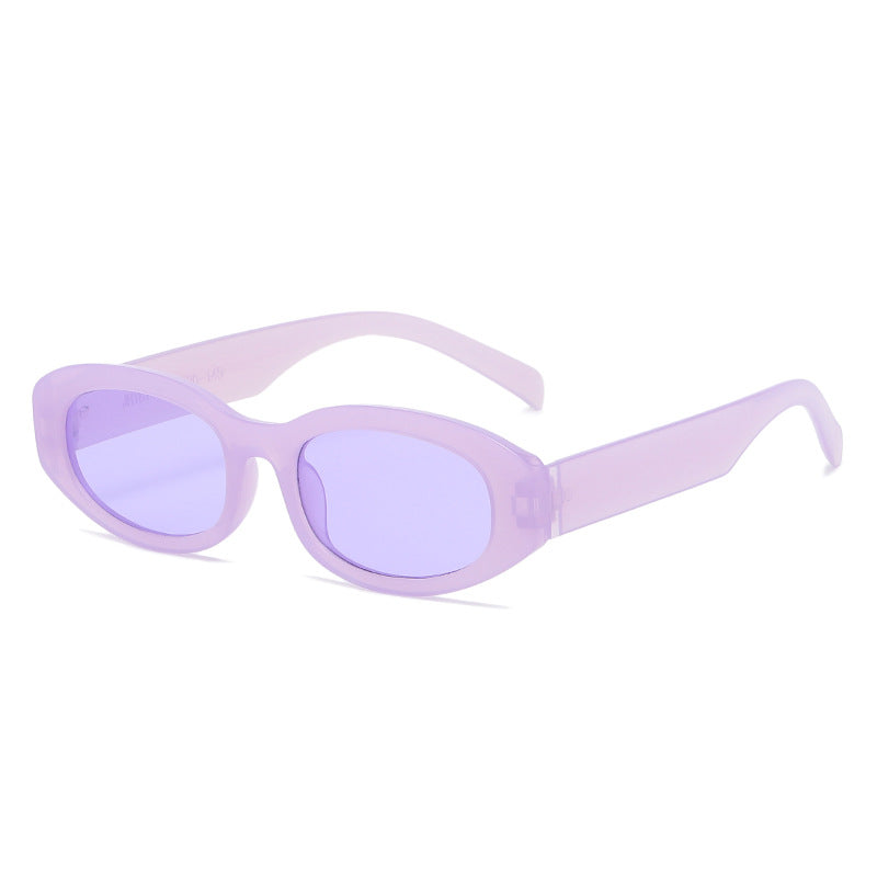 Damen modische Sonnenbrille im minimalistischen Ovaldesign Brehn