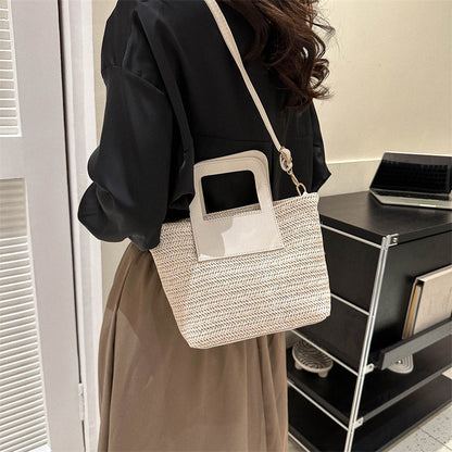 Moderne Texturierte Gewebte Handtasche Brehn