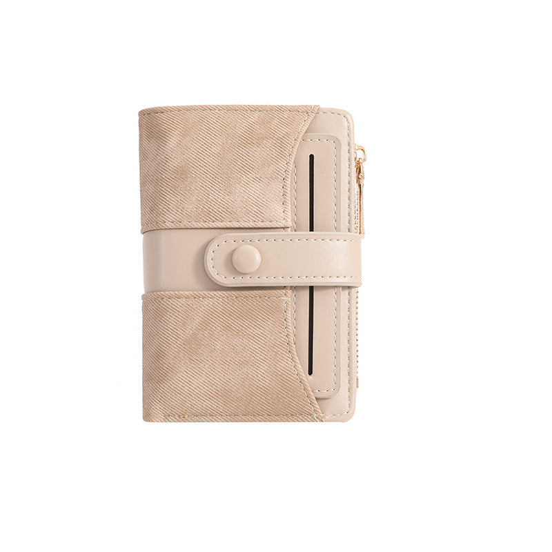 Texturiertes Multi-Topf-Snap-Verschluss-Wallet Brehn