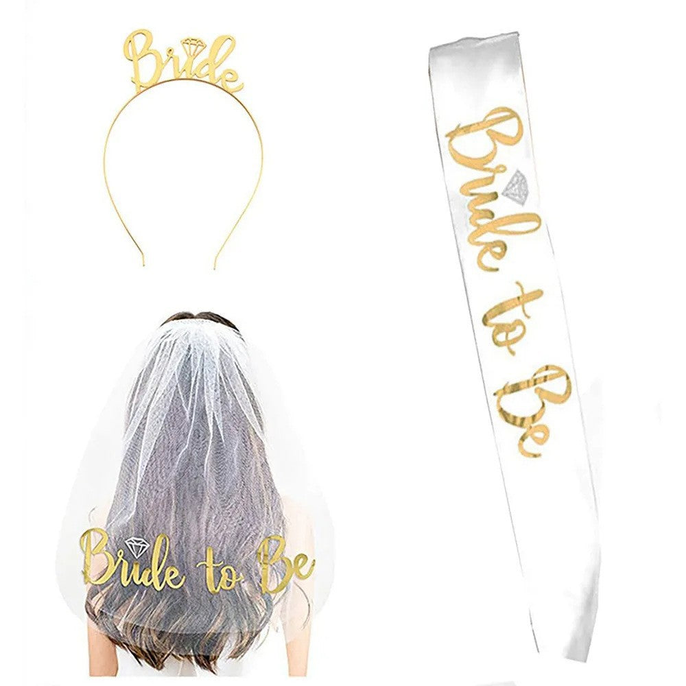 Damen Schmücken Haarreif mit "Bride"-Schriftzug Brehn