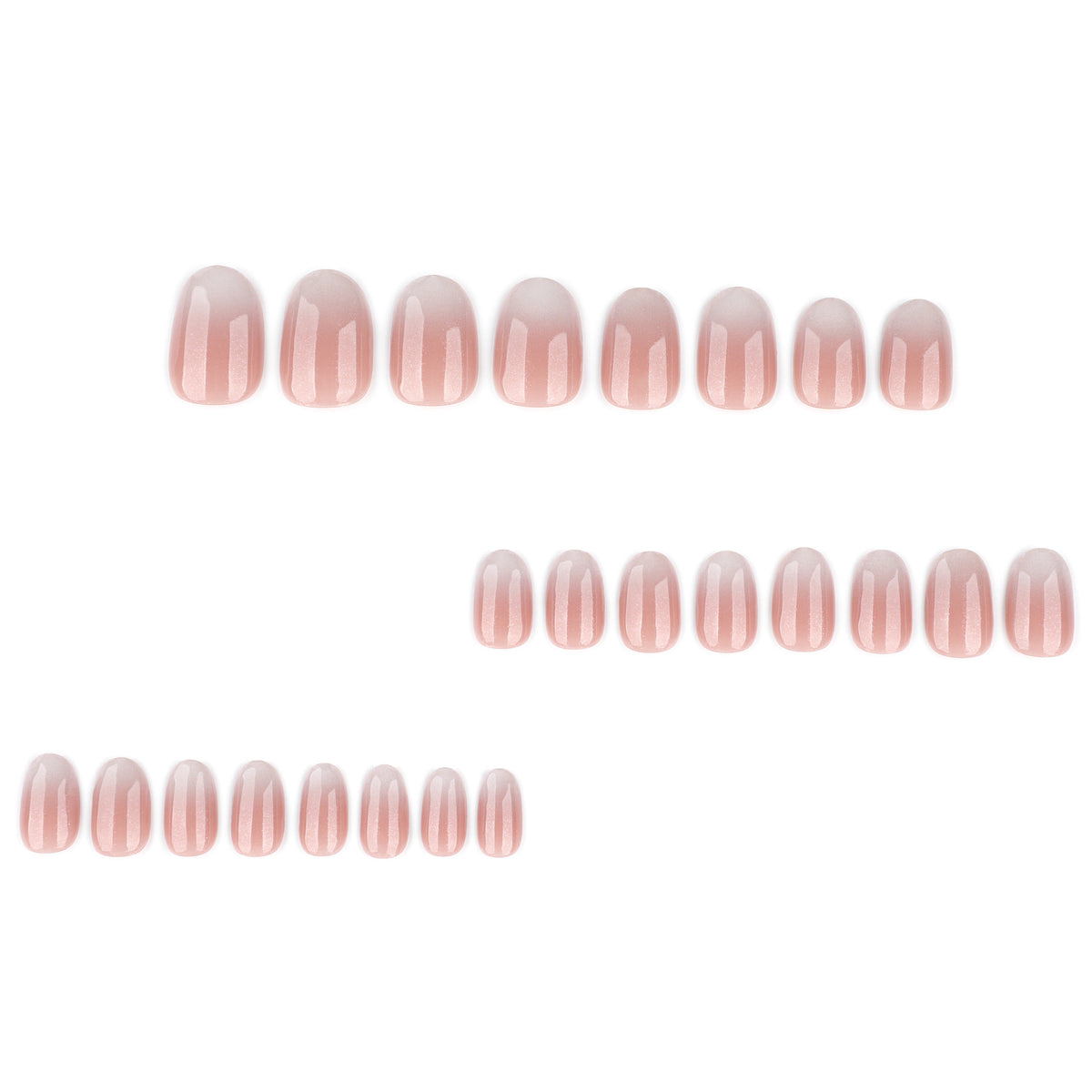 Luxuriöse Nagelverlängerungen mit elegantem Glitzer-Ombre Brehn