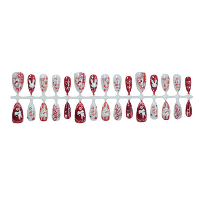 Romantisches Thema Press-On Nagelkunstset Brehn