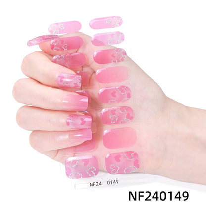 Elegante French Tip Nagelaufkleber