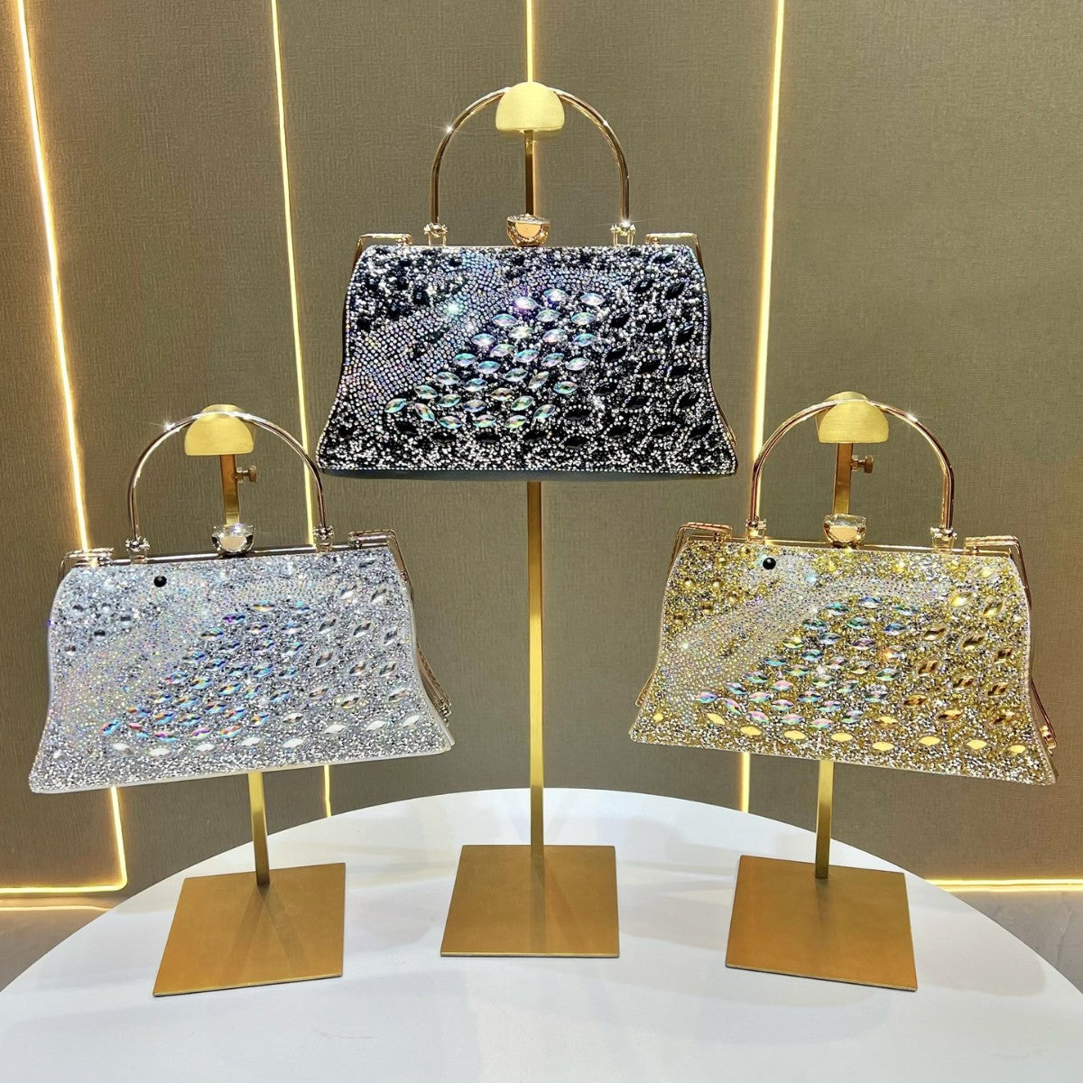 Luxuriöse Strass Abendhandtasche