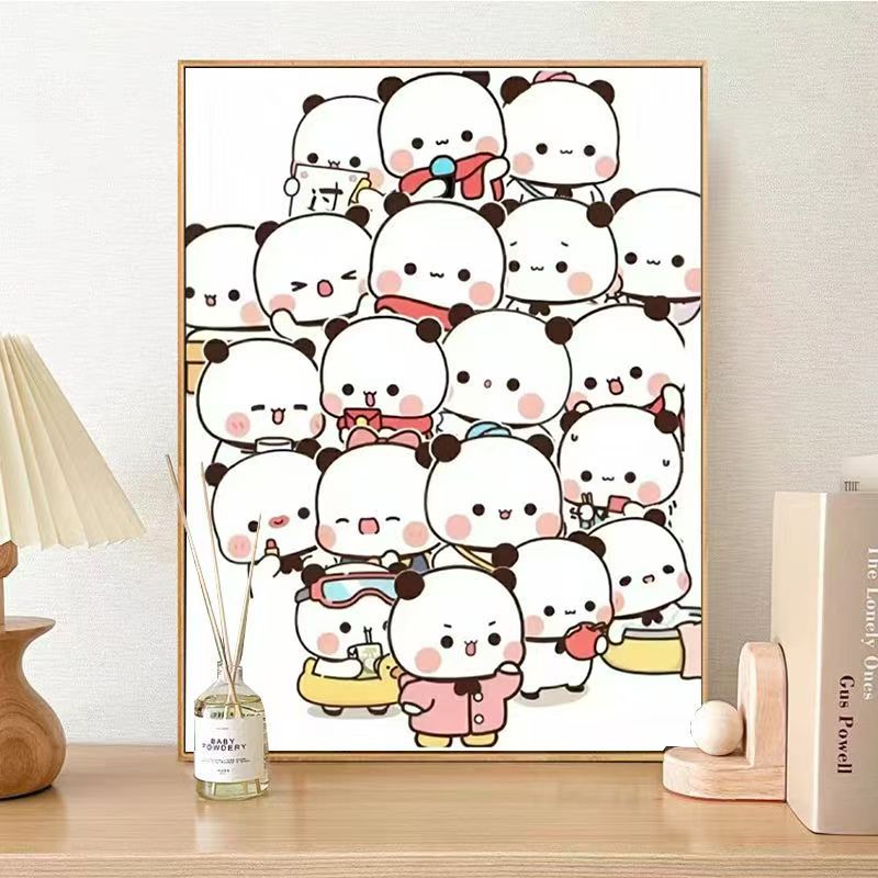 Niedliches Panda-Charakter-Wandkunst Brehn
