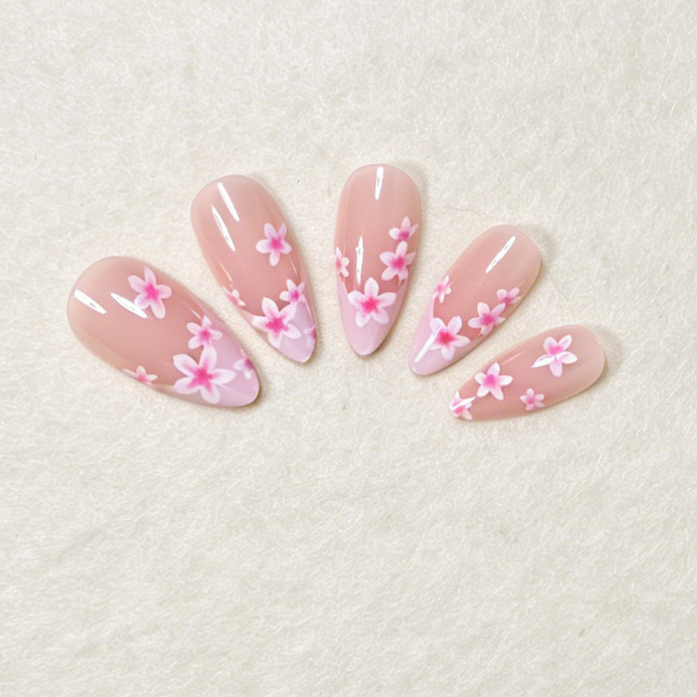 Floral Accent Stiletto Nagelkunst Set Brehn