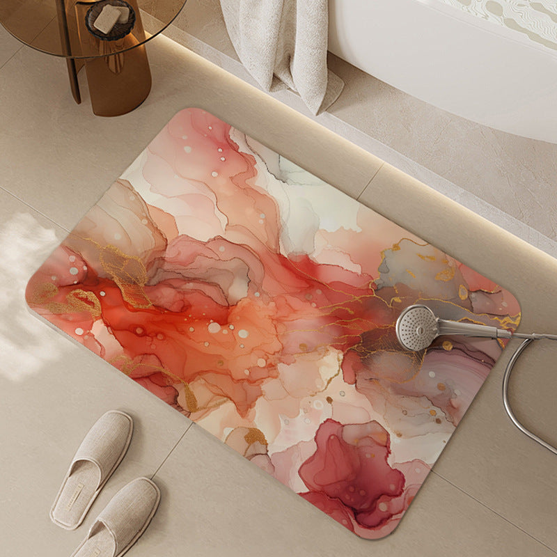 Künstlerischer floral print Badteppich