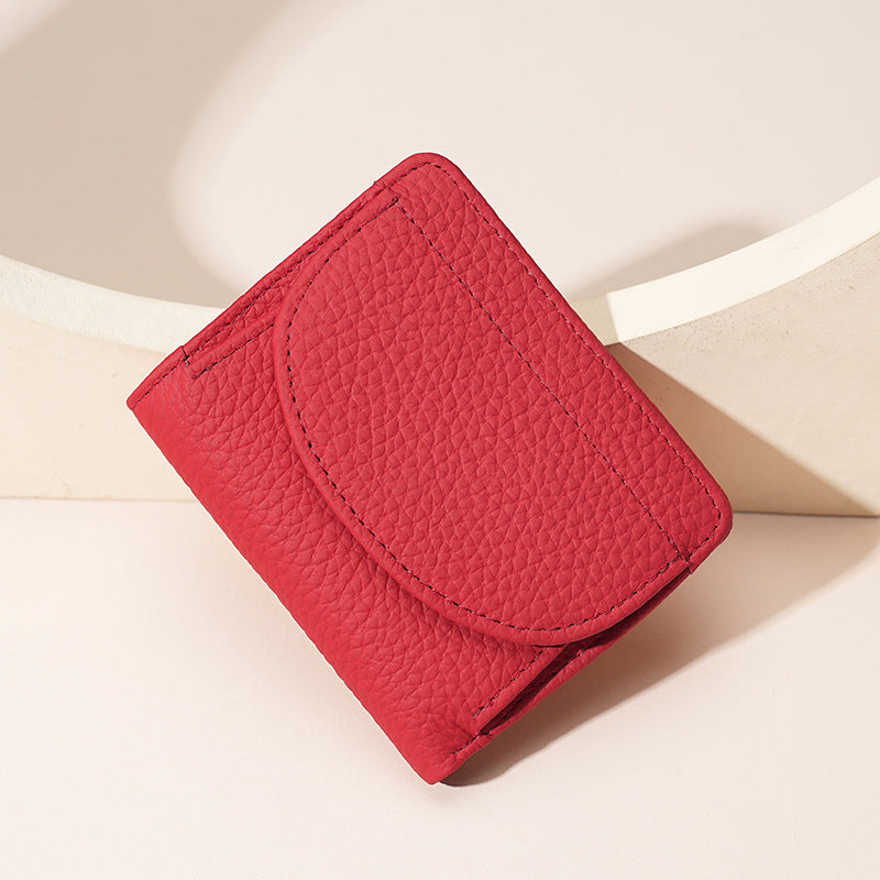 Texturiertes Leder-Kartenetui Wallet